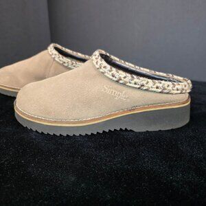 SIMPLE Original Clog - Suede Taupe Size EU-36 UK-4 US-6